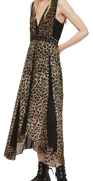 all saints leopard dress